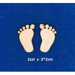 Stópki 3x2cm  / komplet 2szt / stopa , stópka / SKLEJKA #3mm/ metryczka